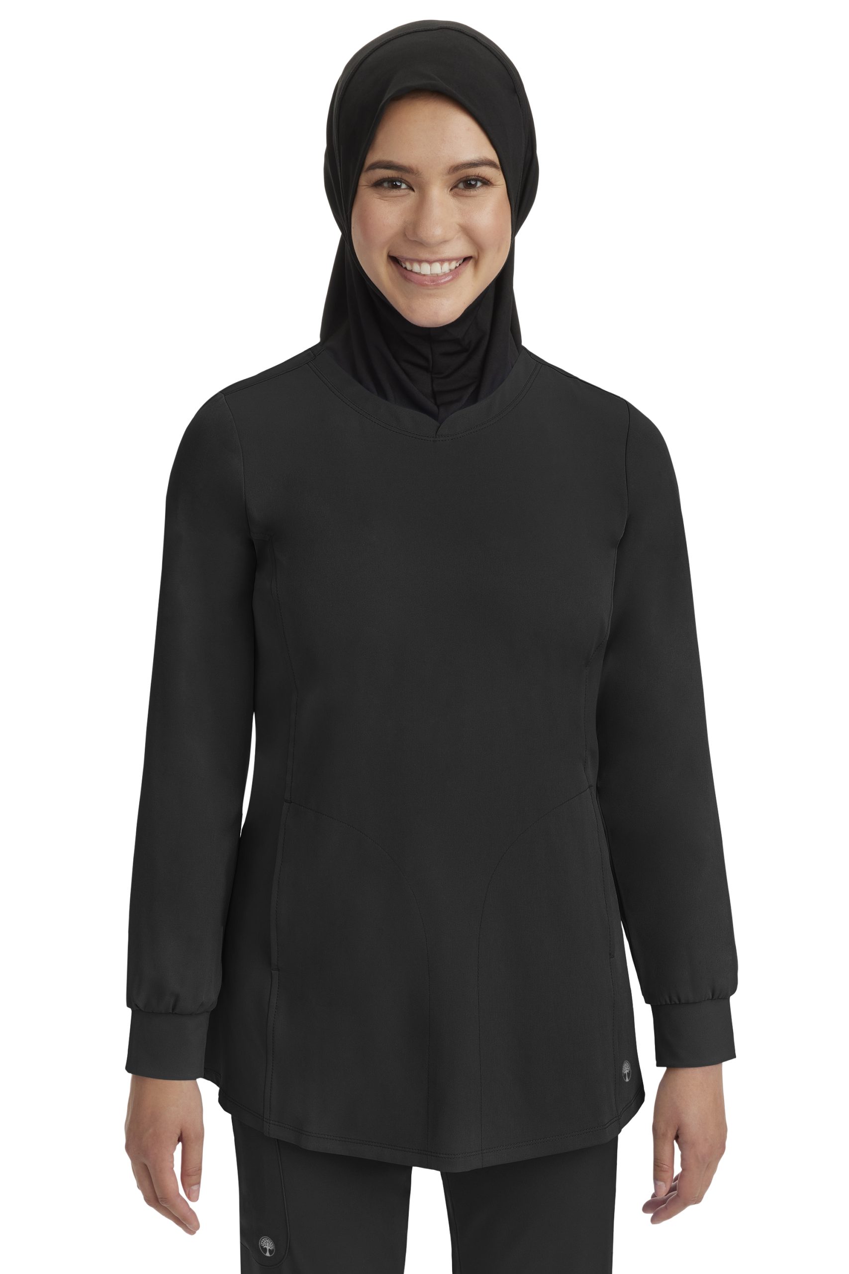بلوز اسکراب زنانه بلند فاطیما کد 4001 از سری HH Works برند Healing Hands 1 womens-fatima-solid-scrub-top-hh4001